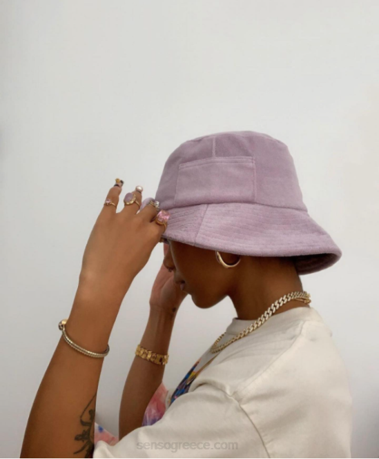 γρ Senso καπέλα terry toweling bucket καπέλο λεβάντας D4LN595