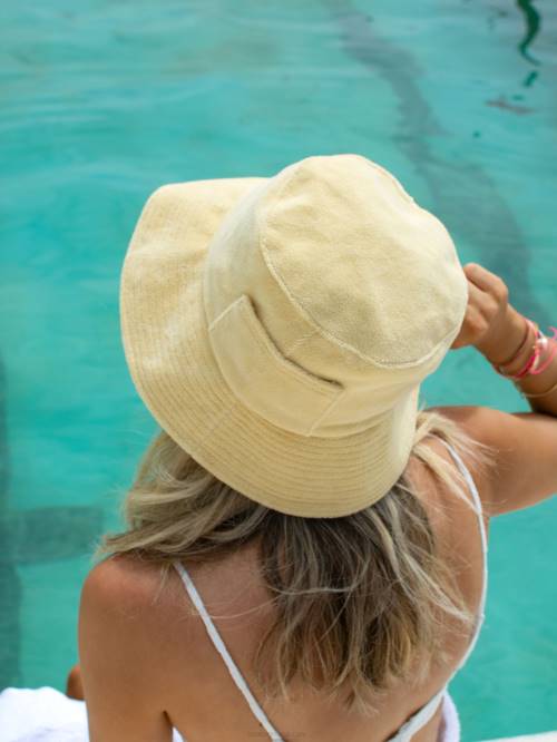 γρ Senso καπέλα terry toweling bucket καπέλο κίτρινο D4LN597